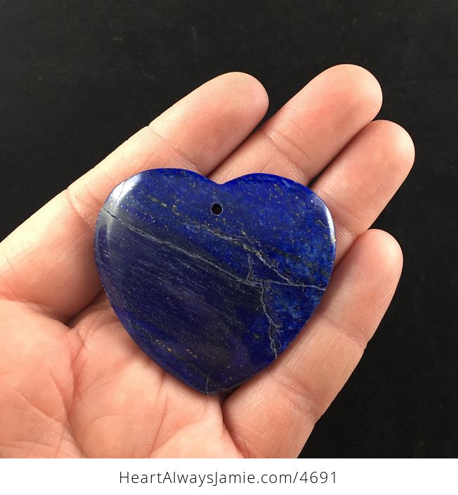 Heart Shaped Blue Lapis Lazuli Stone Pendant Jewelry - #PtgMxAGQRhc-1