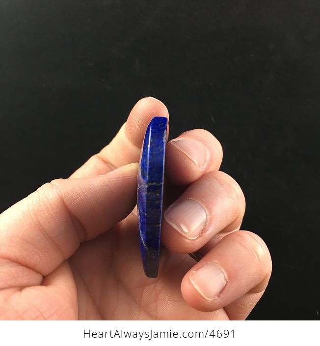 Heart Shaped Blue Lapis Lazuli Stone Pendant Jewelry - #PtgMxAGQRhc-5