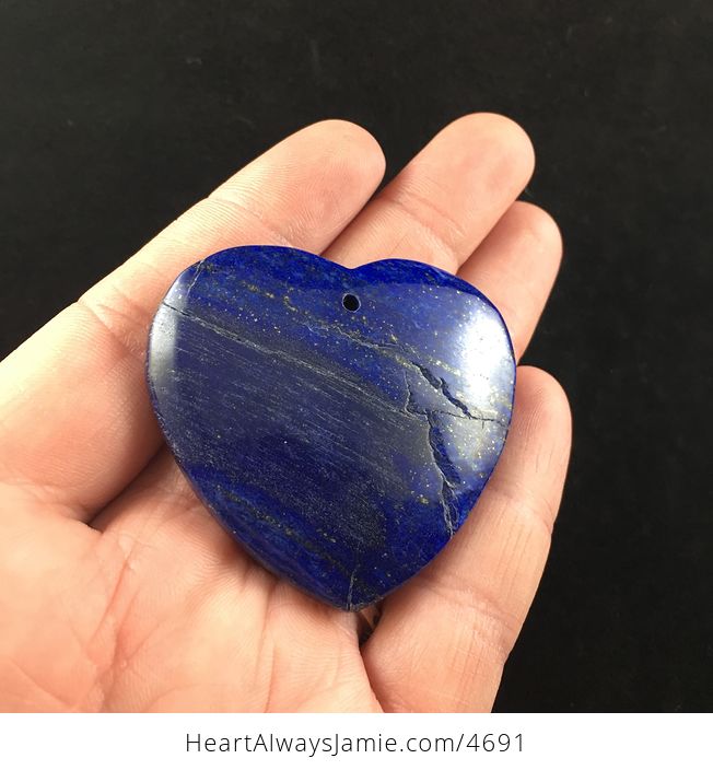 Heart Shaped Blue Lapis Lazuli Stone Pendant Jewelry - #PtgMxAGQRhc-3