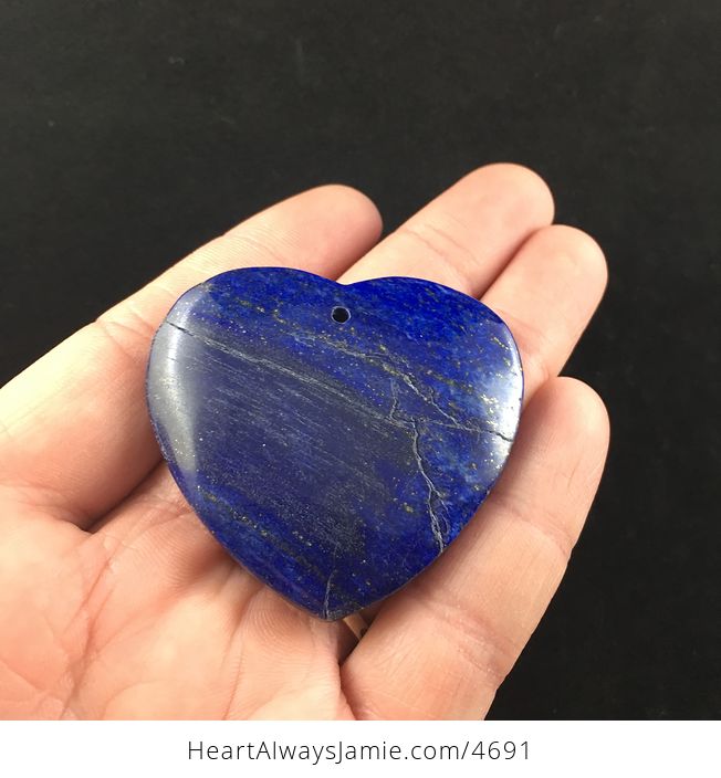 Heart Shaped Blue Lapis Lazuli Stone Pendant Jewelry - #PtgMxAGQRhc-2