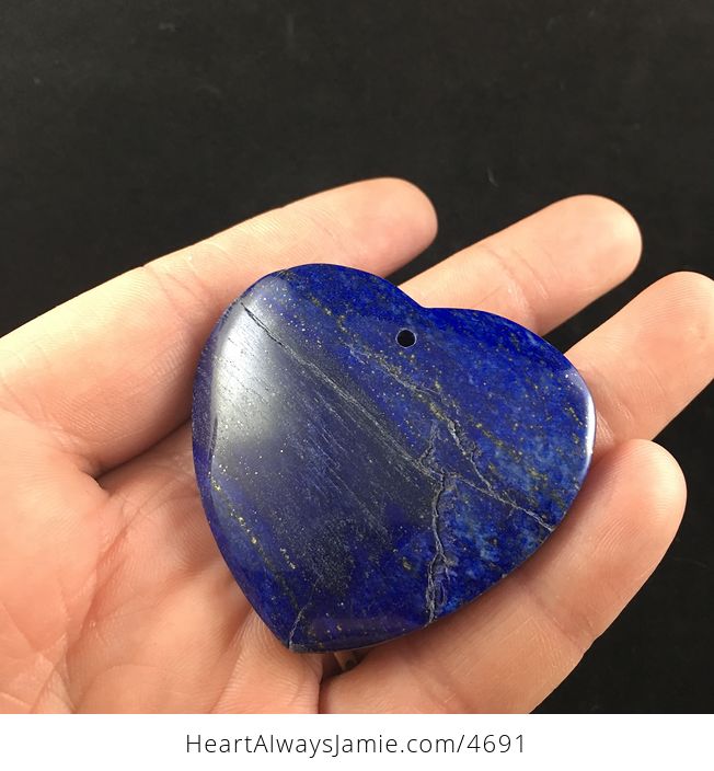 Heart Shaped Blue Lapis Lazuli Stone Pendant Jewelry - #PtgMxAGQRhc-4