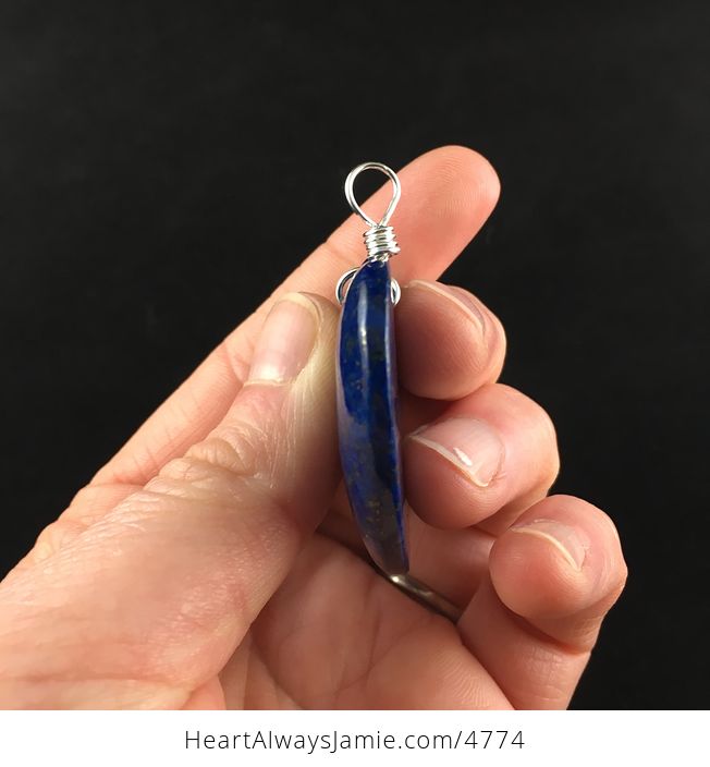 Heart Shaped Blue Lapis Lazuli Stone Pendant Jewelry - #RBnKPOC6vl8-3