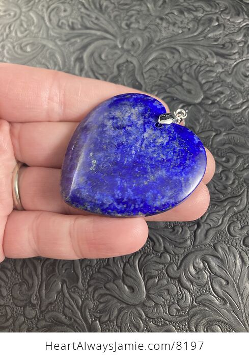 Heart Shaped Blue Lapis Lazuli Stone Pendant Jewelry - #Uo92W8gEyoo-5