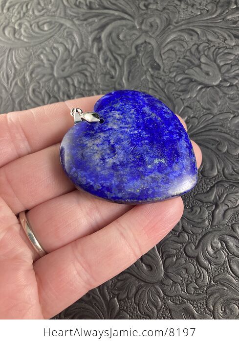 Heart Shaped Blue Lapis Lazuli Stone Pendant Jewelry - #Uo92W8gEyoo-6
