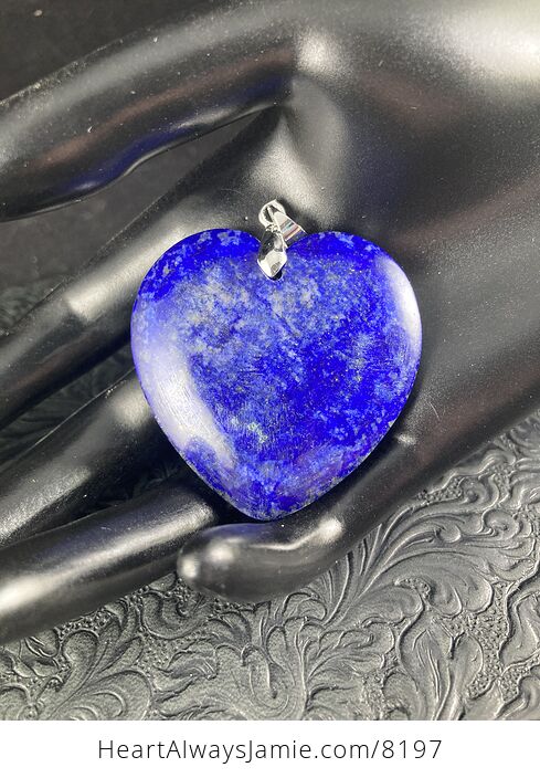 Heart Shaped Blue Lapis Lazuli Stone Pendant Jewelry - #Uo92W8gEyoo-2