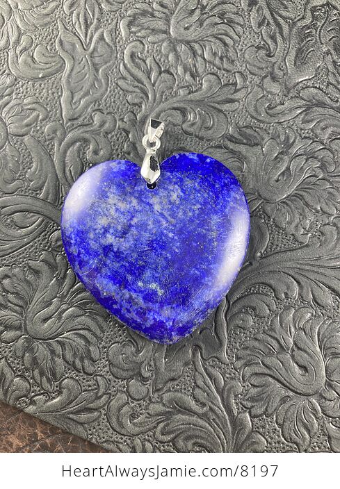 Heart Shaped Blue Lapis Lazuli Stone Pendant Jewelry - #Uo92W8gEyoo-3