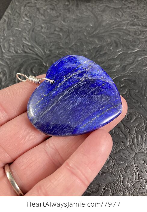 Heart Shaped Blue Lapis Lazuli Stone Pendant Jewelry - #f1E8nUAc3EQ-7