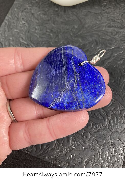 Heart Shaped Blue Lapis Lazuli Stone Pendant Jewelry - #f1E8nUAc3EQ-6