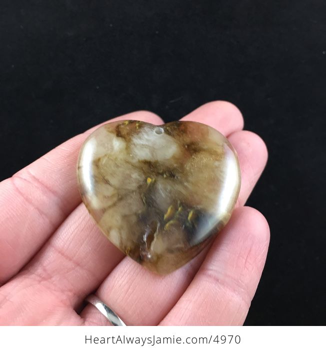 Heart Shaped Cherry Quartz Stone Jewelry Pendant - #G3ejRJ94eKg-2