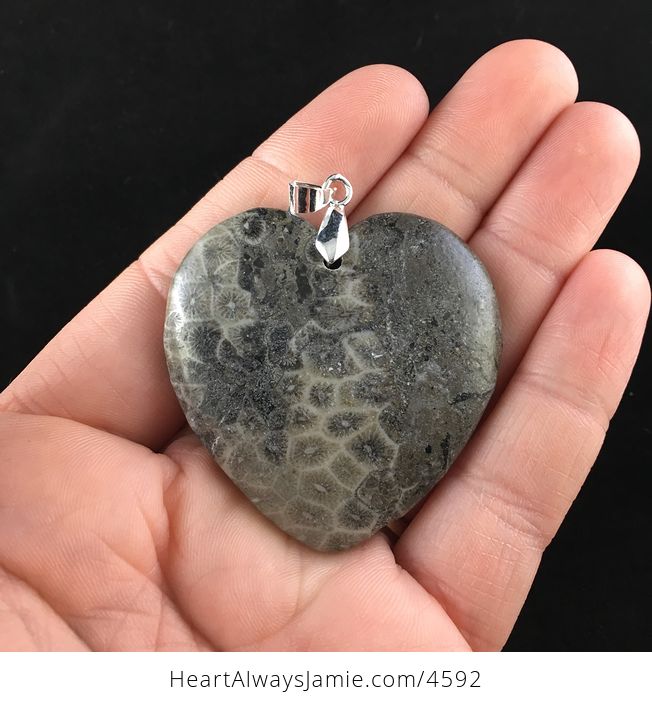 Heart Shaped Coral Fossil Stone Pendant Jewelry - #2Qs8t6kIdYk-1