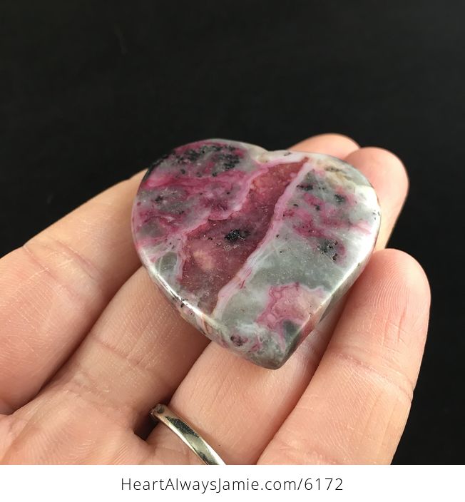 Heart Shaped Crazy Lace Agate Stone Jewelry Pendant - #72pW66mxaP4-2