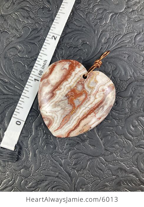 Heart Shaped Crazy Lace Agate Stone Jewelry Pendant - #81a8wPHQezQ-4