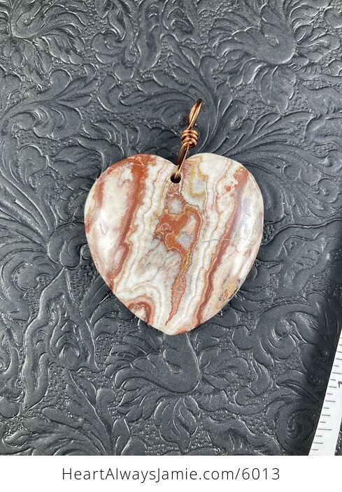 Heart Shaped Crazy Lace Agate Stone Jewelry Pendant - #81a8wPHQezQ-3