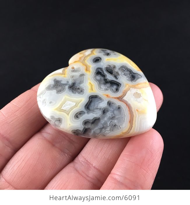 Heart Shaped Crazy Lace Agate Stone Jewelry Pendant - #ZYkGjoKAldQ-10