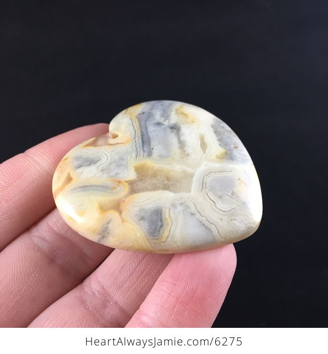 Heart Shaped Crazy Lace Agate Stone Jewelry Pendant - #gPnBHqJmF3s-4
