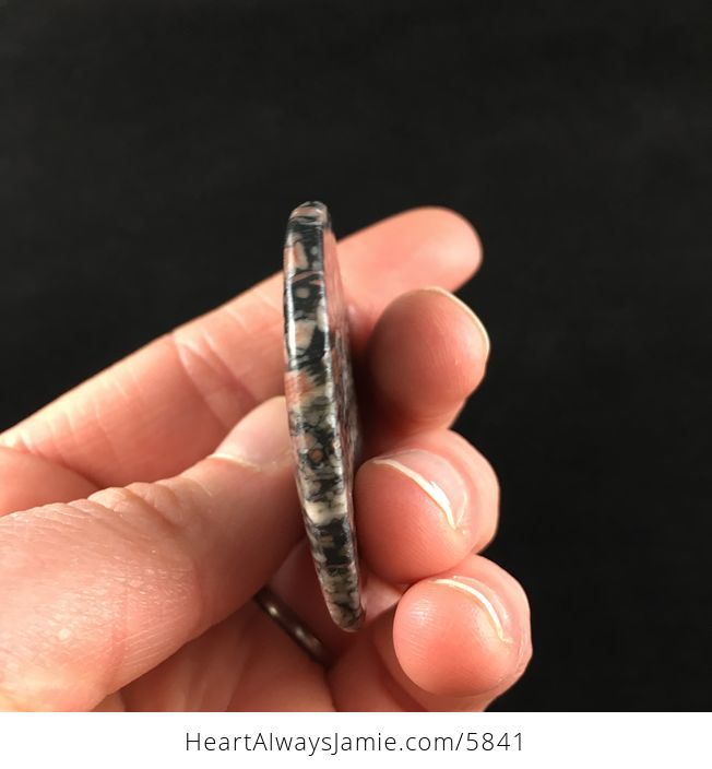 Heart Shaped Crinoid Fossil Stone Jewelry Pendant - #YiIxRZzMFOw-5