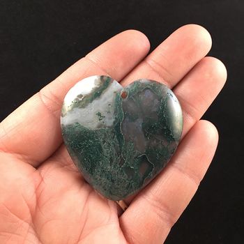 Heart Shaped Druzy Moss Agate Stone Jewelry Pendant #FSPVZlHhkxI