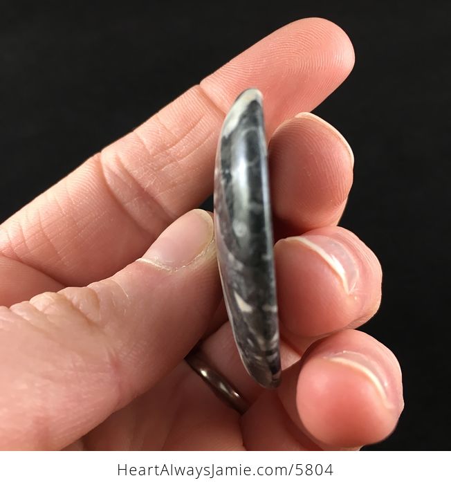 Heart Shaped Gray Longfen Stone Jewelry Pendant - #tNNo1kHo8tc-5