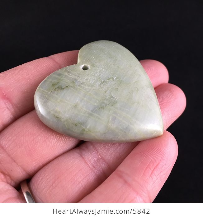 Heart Shaped Green Jasper Stone Jewelry Pendant - #ABfvF1yy9TQ-4