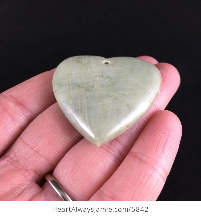 Heart Shaped Green Jasper Stone Jewelry Pendant - #ABfvF1yy9TQ-2