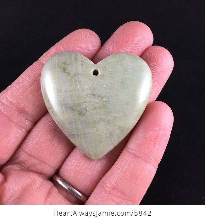 Heart Shaped Green Jasper Stone Jewelry Pendant - #ABfvF1yy9TQ-1
