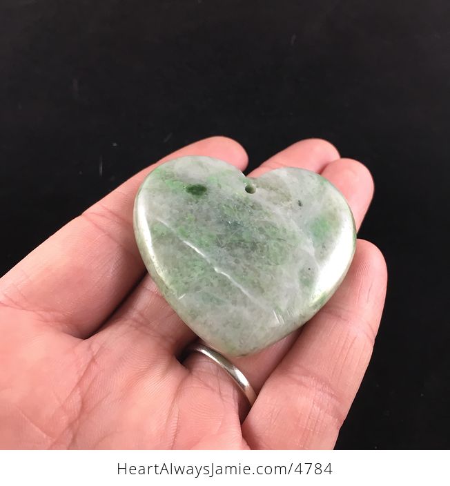 Heart Shaped Green Stone Jewelry Pendant - #1U6ebDVT5KU-2
