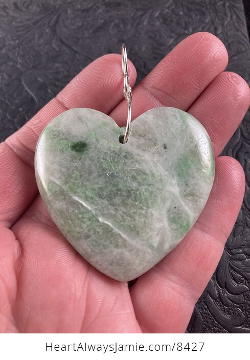 Heart Shaped Green Stone Jewelry Pendant Ornament - #2w4fcFNepRI-1