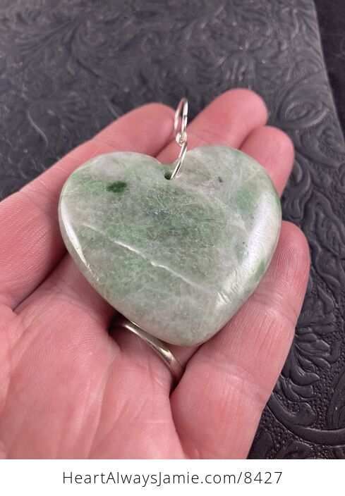 Heart Shaped Green Stone Jewelry Pendant Ornament - #2w4fcFNepRI-2