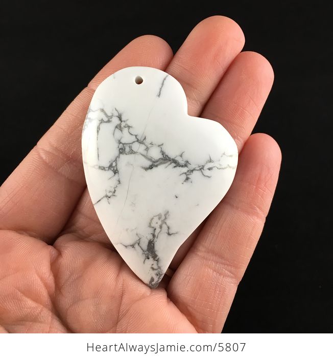 Heart Shaped Howlite Stone Jewelry Pendant - #GHal9INYafs-1