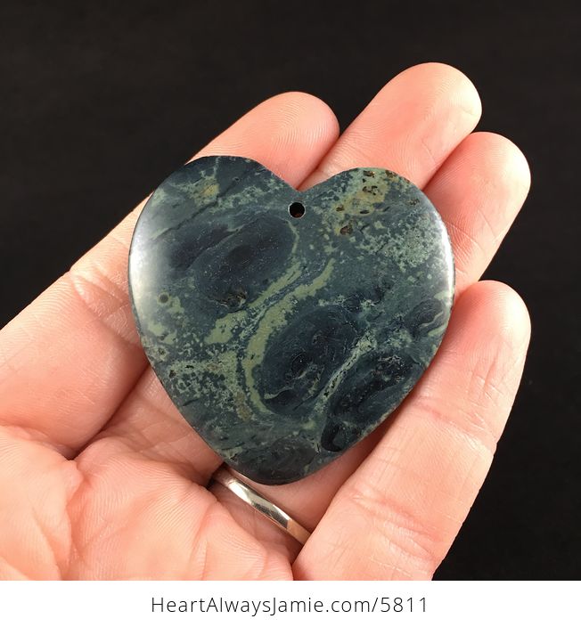 Heart Shaped Kambaba Jasper Stone Jewelry Pendant - #in7j3jm7WdI-1