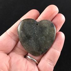 Heart Shaped Labradorite Stone Jewelry Pendant #Fc6ZDoxR7D4