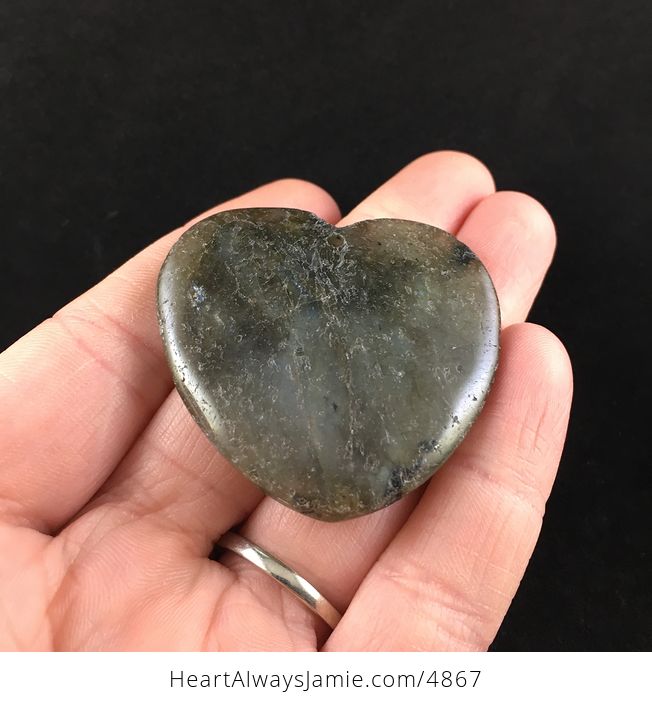 Heart Shaped Labradorite Stone Jewelry Pendant - #Fc6ZDoxR7D4-2