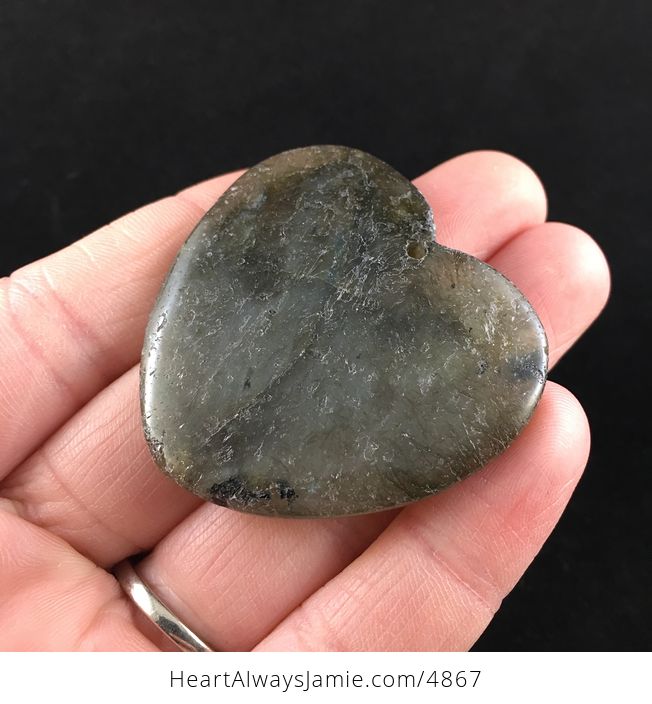 Heart Shaped Labradorite Stone Jewelry Pendant - #Fc6ZDoxR7D4-3