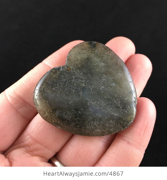 Heart Shaped Labradorite Stone Jewelry Pendant - #Fc6ZDoxR7D4-4