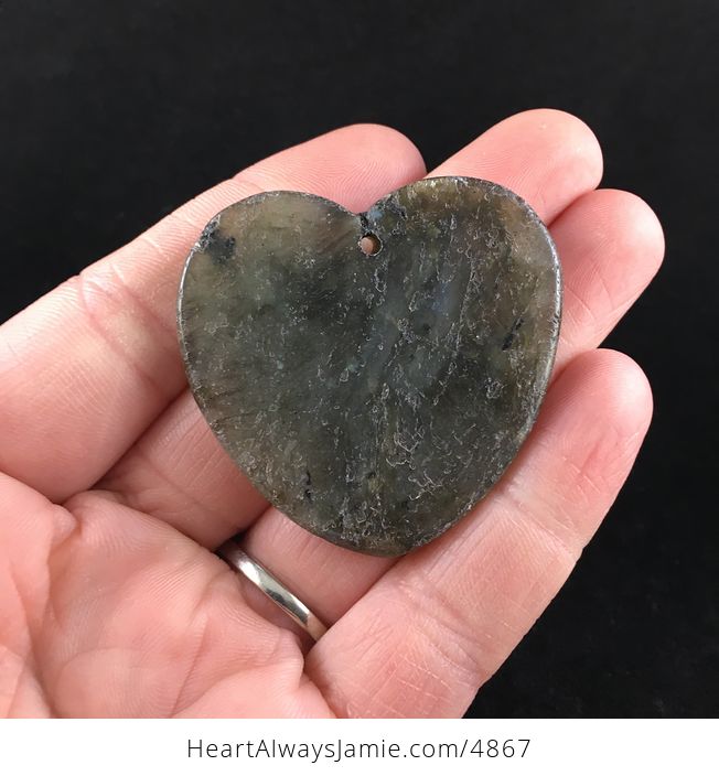 Heart Shaped Labradorite Stone Jewelry Pendant - #Fc6ZDoxR7D4-6