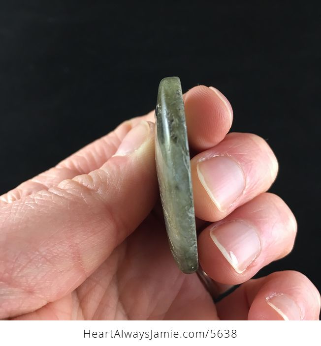 Heart Shaped Labradorite Stone Jewelry Pendant - #IKtLndHxMDo-5