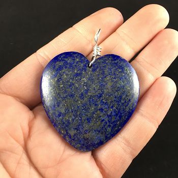 Heart Shaped Lapis Lazuli Stone Pendant Jewelry #tXSh46xgJs8