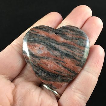 Heart Shaped Laterite Fossil Stone Jewelry Pendant #SCcV4atyk8o