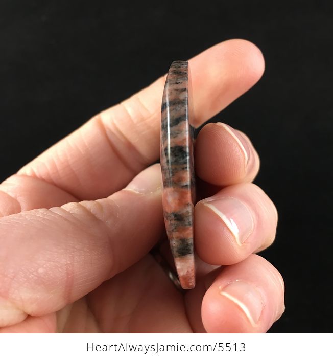 Heart Shaped Laterite Fossil Stone Jewelry Pendant - #SCcV4atyk8o-5