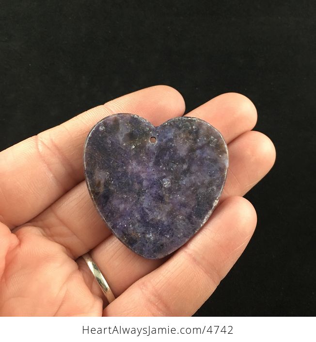 Heart Shaped Lepidolite Purple Stone Jewelry Pendant - #Xh2S0JxaQ3c-5