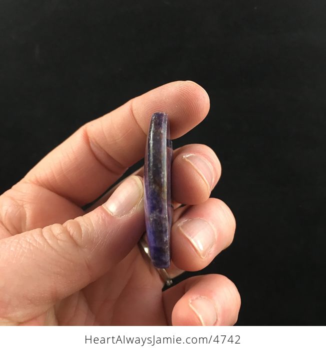 Heart Shaped Lepidolite Purple Stone Jewelry Pendant - #Xh2S0JxaQ3c-4