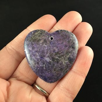 Heart Shaped Lepidolite Stone Jewelry Pendant #3zL3bcK1RyM