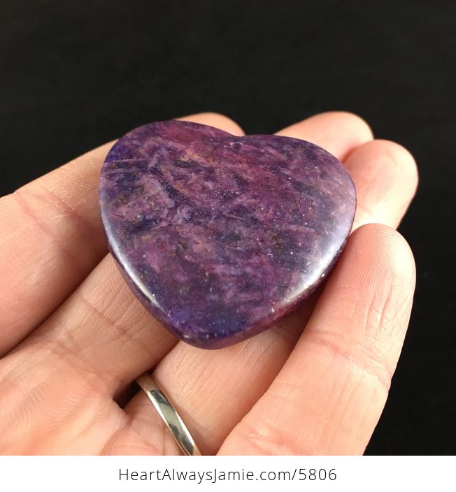 Heart Shaped Lepidolite Stone Jewelry Pendant - #0C3sgTyTZus-2