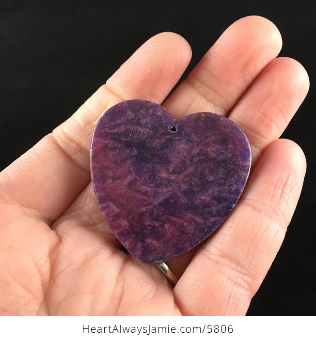 Heart Shaped Lepidolite Stone Jewelry Pendant - #0C3sgTyTZus-6