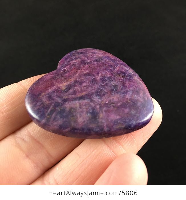 Heart Shaped Lepidolite Stone Jewelry Pendant - #0C3sgTyTZus-4