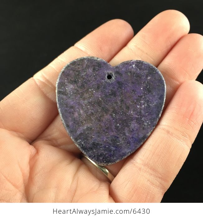 Heart Shaped Lepidolite Stone Jewelry Pendant - #3zL3bcK1RyM-6