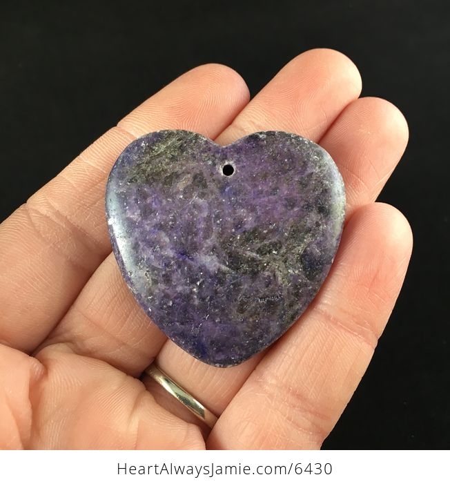 Heart Shaped Lepidolite Stone Jewelry Pendant - #3zL3bcK1RyM-1
