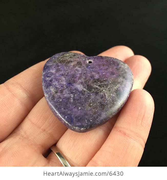 Heart Shaped Lepidolite Stone Jewelry Pendant - #3zL3bcK1RyM-2