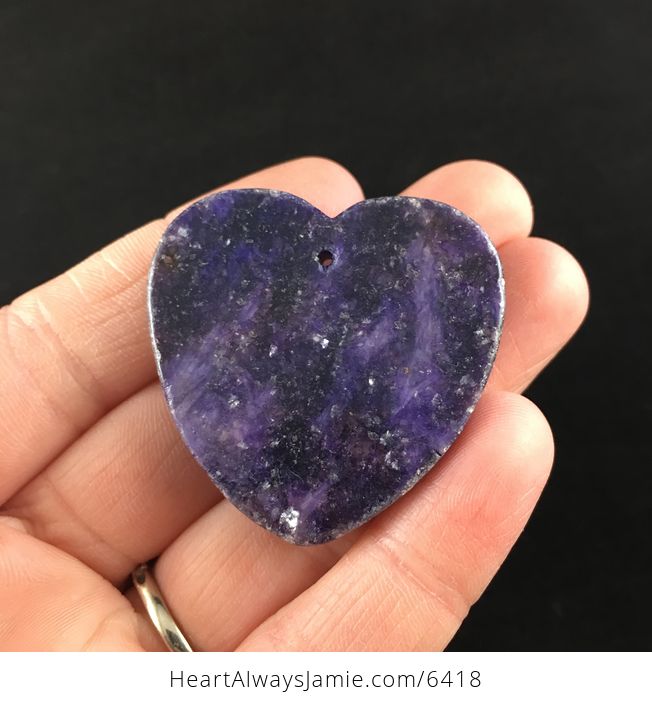 Heart Shaped Lepidolite Stone Jewelry Pendant - #9Sy1TzbYJoc-6