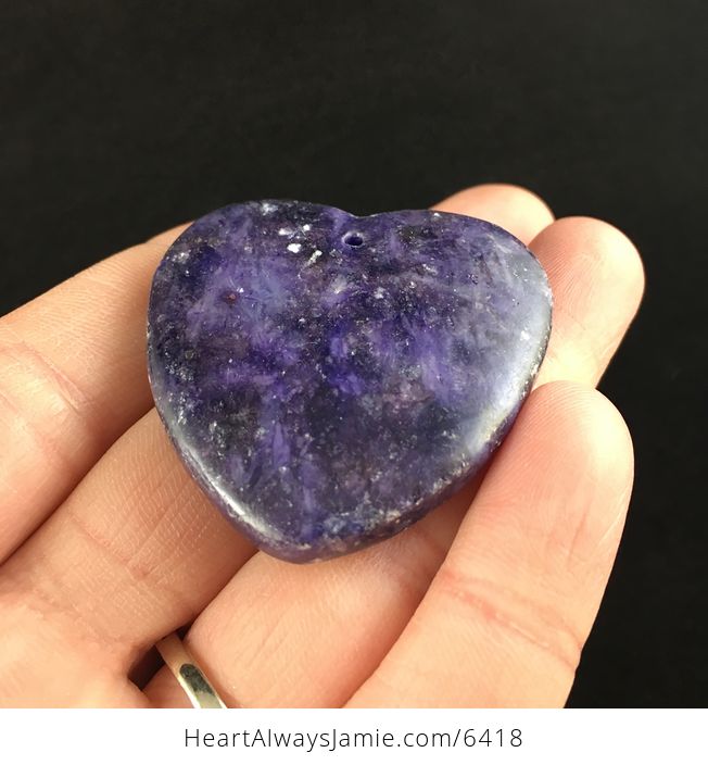 Heart Shaped Lepidolite Stone Jewelry Pendant - #9Sy1TzbYJoc-2
